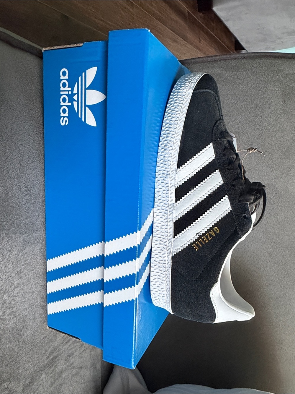 adidas Black & White Gazelle Suede Sneakers